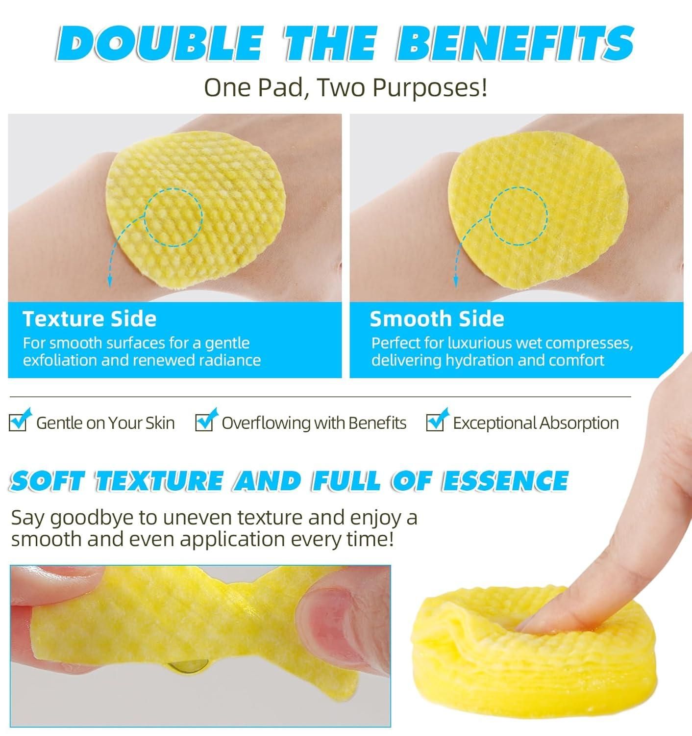 "Glow-Boosting Turmeric & Kojic Acid Cleansing Pads for Radiant Skin"